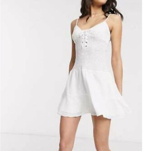 The East Order x Revolve Chance Smocked Fit and Flare Mini Dress Women’s X-Small - Picture 4 of 15